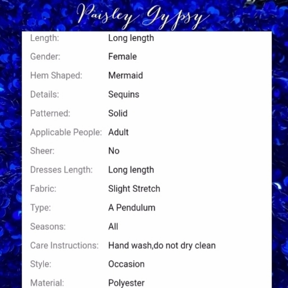 Blue Sequined Pendulum Special Event Maxi Dress - Picture 11 of 16